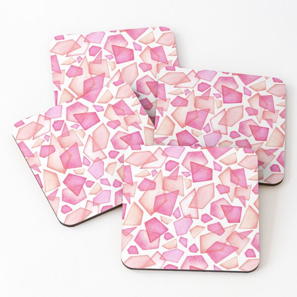 Item preview, Watercolour Rainbow Shards_Pink and Coral designed and sold by THE COLOR ALCHEMY.