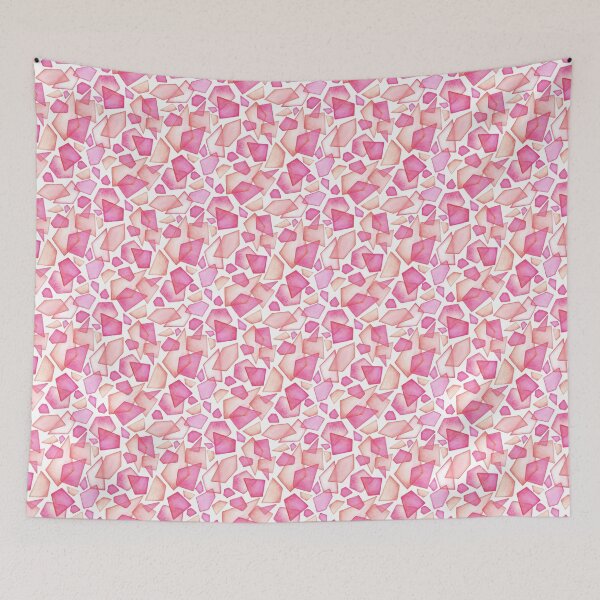 Item preview, Watercolour Rainbow Shards_Pink and Coral designed and sold by THE COLOR ALCHEMY.