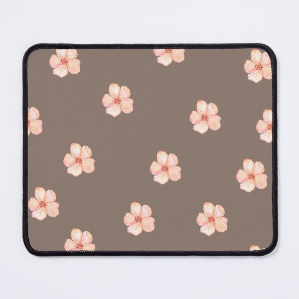 Item preview, Orange Flowers on a Brown Background – Natural Floral Pattern designed and sold by lunadesignsmoon.