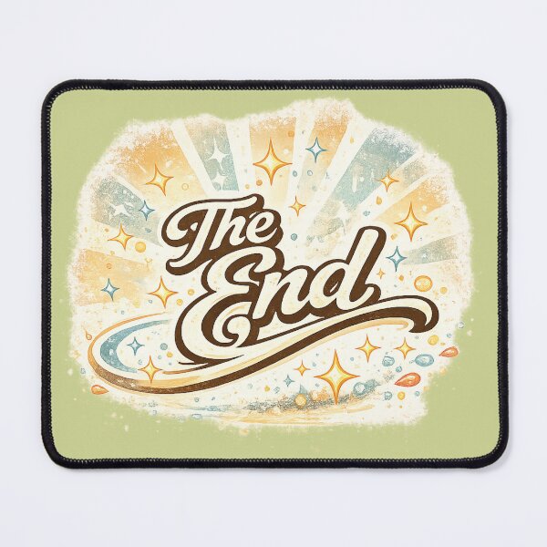 Item preview, The End – Retro Vintage Typography Illustration designed and sold by © Zenscape Studio 2025.