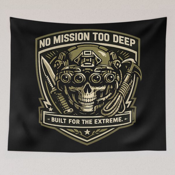 Item preview, NO MISSION TOO DEEP designed and sold by Tactical Override.