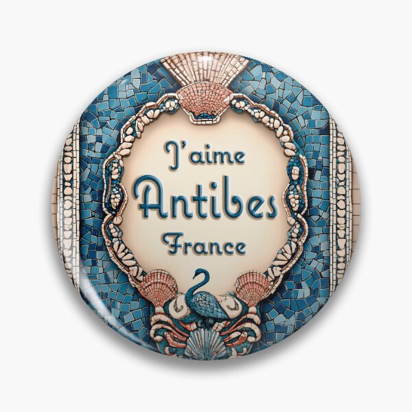 Item preview, J’aime Antibes France – Mediterranean Mosaic Art designed and sold by FrancophileFun.