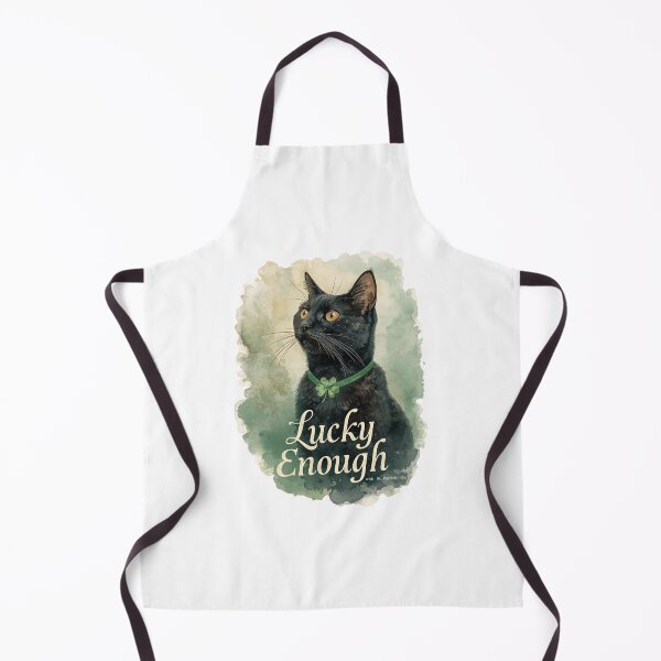 Item preview, Lucky Enough black cat with Irish shamrock designed and sold by StormArte.