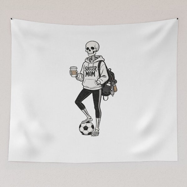 Item preview, Soccer Mom Skeleton – Funny Sports Mom Halloween Design designed and sold by truongloc246.
