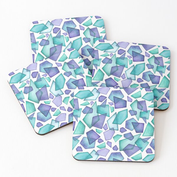 Item preview, Watercolour Rainbow Shards_Turquoise & Violet designed and sold by THE COLOR ALCHEMY.