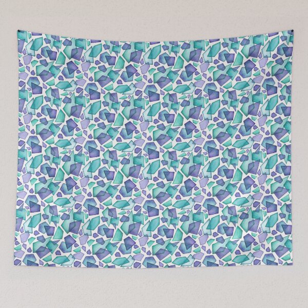 Item preview, Watercolour Rainbow Shards_Turquoise & Violet designed and sold by THE COLOR ALCHEMY.