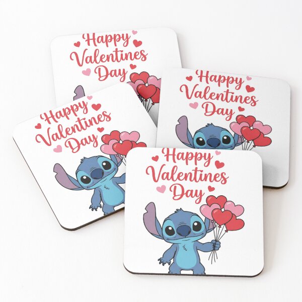 Item preview, Happy Valentines Day, cute stitch with love hearts designed and sold by nicnacc.
