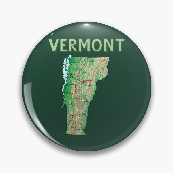 Item preview, Vermont State Map - Vintage Green Mountain Topography Art designed and sold by mashmosh.
