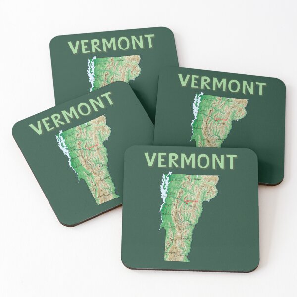 Item preview, Vermont State Map - Vintage Green Mountain Topography Art designed and sold by mashmosh.