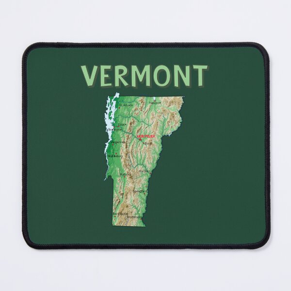Item preview, Vermont State Map - Vintage Green Mountain Topography Art designed and sold by mashmosh.