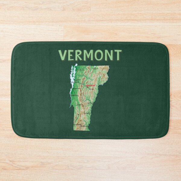 Item preview, Vermont State Map - Vintage Green Mountain Topography Art designed and sold by mashmosh.