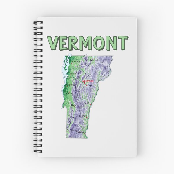 Item preview, Vermont State Map - Green Mountain State Relief Art designed and sold by mashmosh.