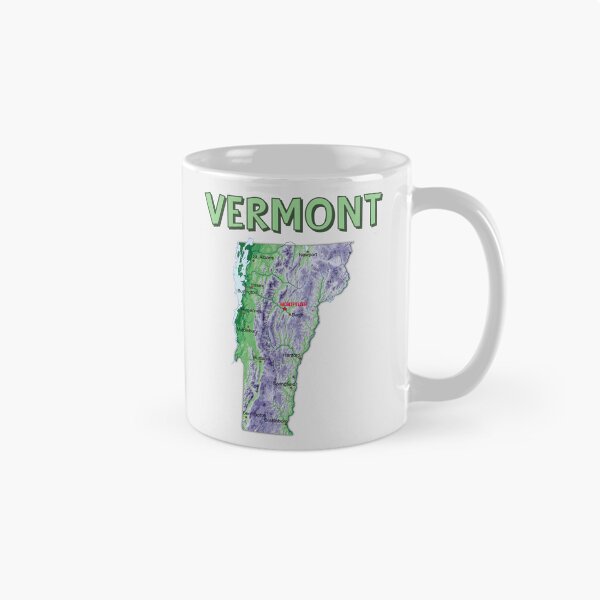 Item preview, Vermont State Map - Green Mountain State Relief Art designed and sold by mashmosh.