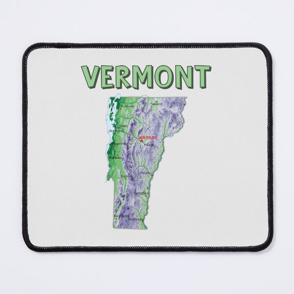 Item preview, Vermont State Map - Green Mountain State Relief Art designed and sold by mashmosh.