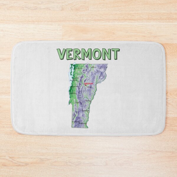Item preview, Vermont State Map - Green Mountain State Relief Art designed and sold by mashmosh.