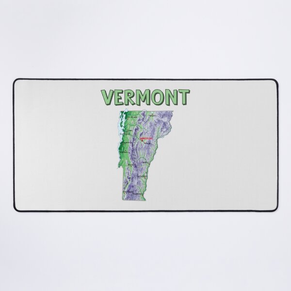 Item preview, Vermont State Map - Green Mountain State Relief Art designed and sold by mashmosh.