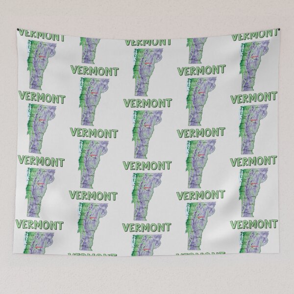 Item preview, Vermont State Map - Green Mountain State Relief Art designed and sold by mashmosh.
