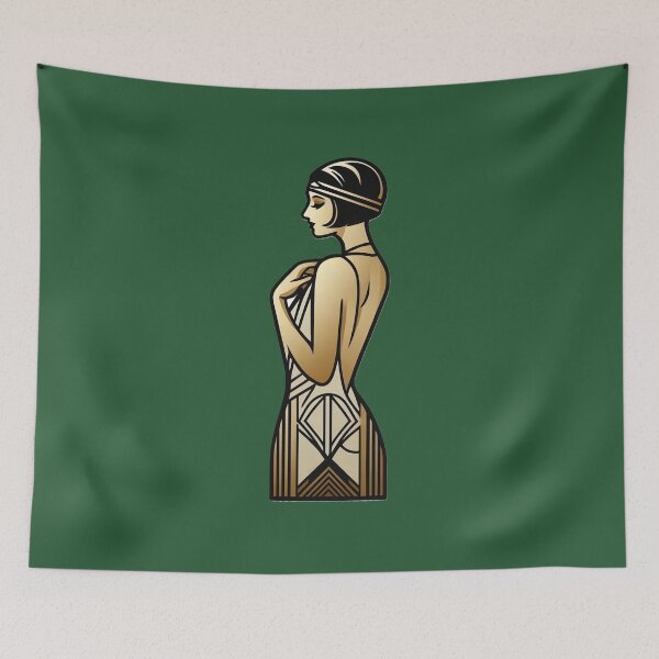Item preview, Art Deco Flapper Pinup Roaring Twenties Glamour Print designed and sold by PinUpPizzazz.