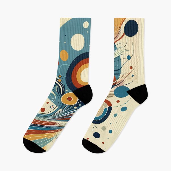 Item preview, Retro Abstract Cosmic Swirls with Silhouette Figure designed and sold by InkSmithery.