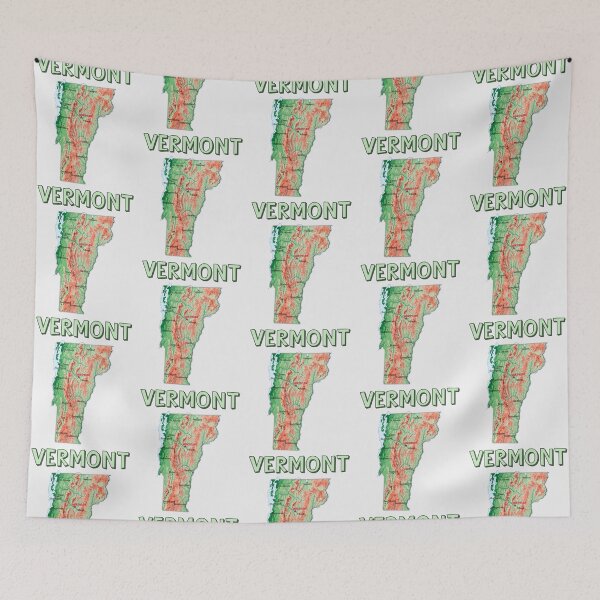 Item preview, Vermont State Topographic Map Art designed and sold by mashmosh.