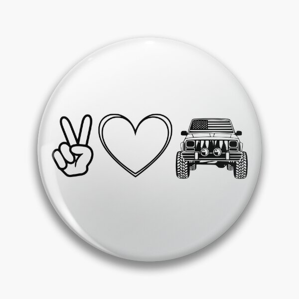 Item preview, Cherokee XJ Peace and Love Black designed and sold by Off-Road-Zone.