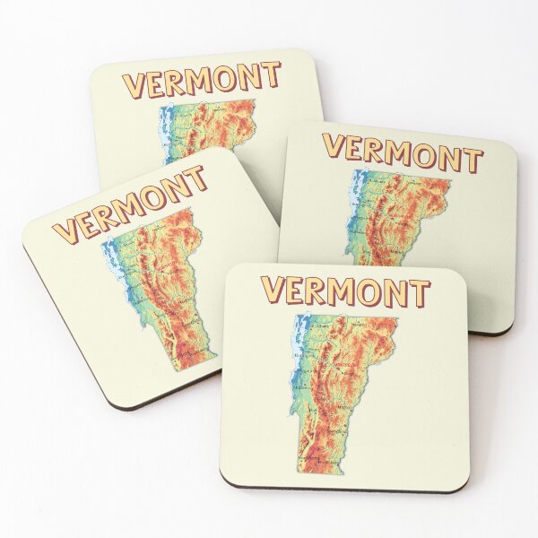 Item preview, Vermont State Topographic Map - Vintage Relief Art designed and sold by mashmosh.