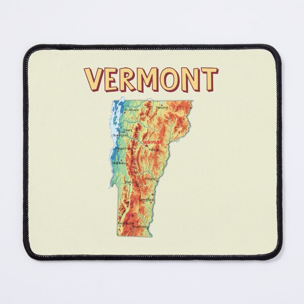 Item preview, Vermont State Topographic Map - Vintage Relief Art designed and sold by mashmosh.