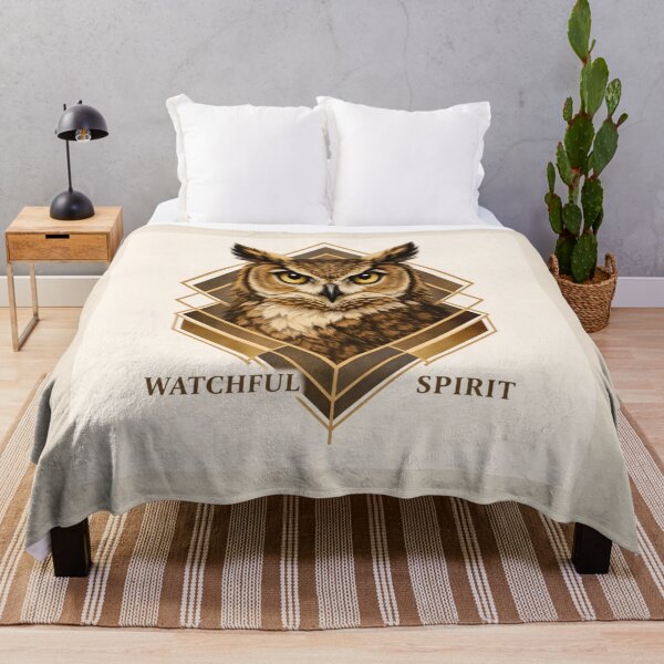 Item preview, Owl – Watchful Spirit | Geometric Wildlife Emblem designed and sold by GeoWild Designs.