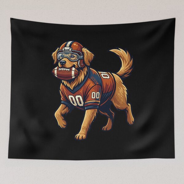 Item preview, Cool dog plays American football designed and sold by ReneMM.