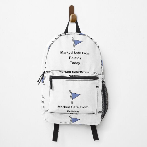 Item preview, Marked Safe From Politics Today – Minimalist Humor Design designed and sold by TipTop GFX.
