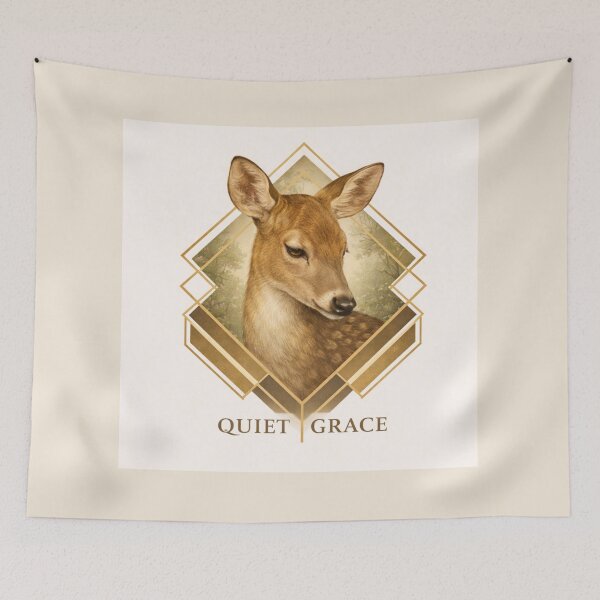 Item preview, Doe – Quiet Grace | Geometric Wildlife Emblem designed and sold by GeoWild Designs.
