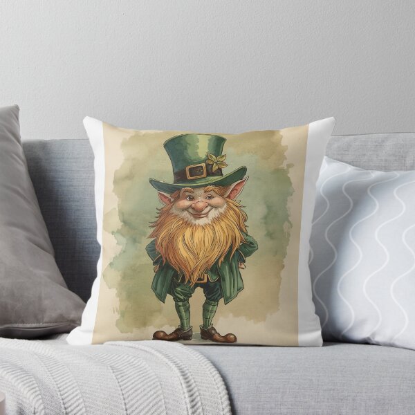 Item preview, Classic Irish leprechaun vintage watercolor illustration designed and sold by StormArte.