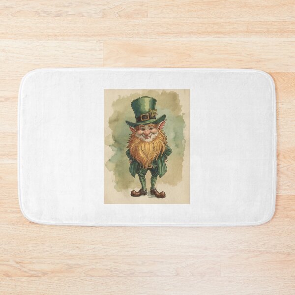 Item preview, Classic Irish leprechaun vintage watercolor illustration designed and sold by StormArte.