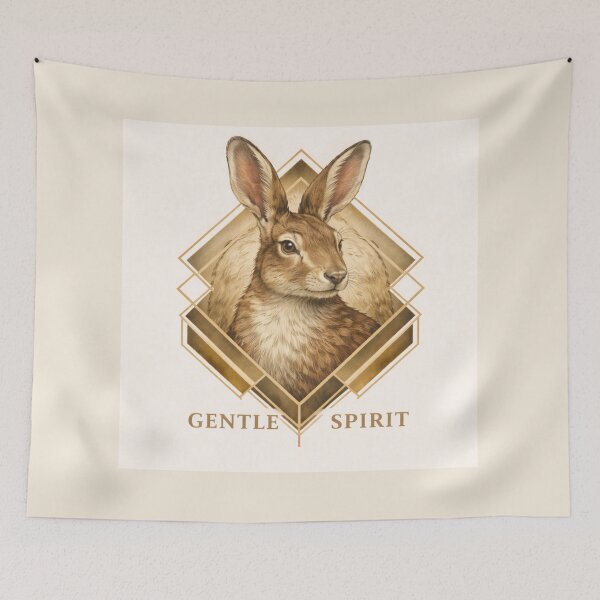 Item preview, Hare – Gentle Spirit | Geometric Wildlife Emblem designed and sold by GeoWild Designs.