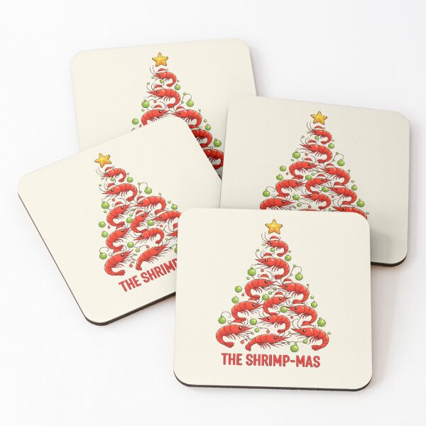 Item preview, Shrimp-mas – Shrimp-Shaped Christmas Tree designed and sold by LuloCreative.