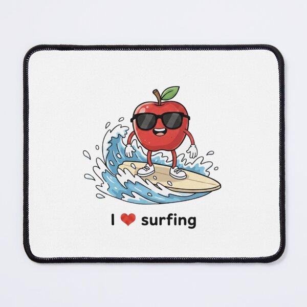 Item preview, Happy apple surfing at the beach designed and sold by frutifashion.