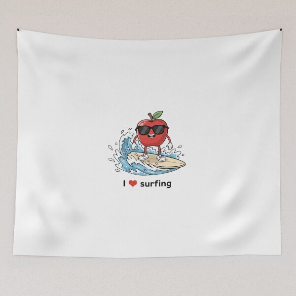 Item preview, Happy apple surfing at the beach designed and sold by frutifashion.