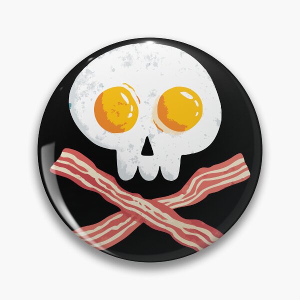Artikelvorschau, Schädel mit Bacon – Lustiges Frühstücks Skull Motiv entworfen und verkauft von drizzd.