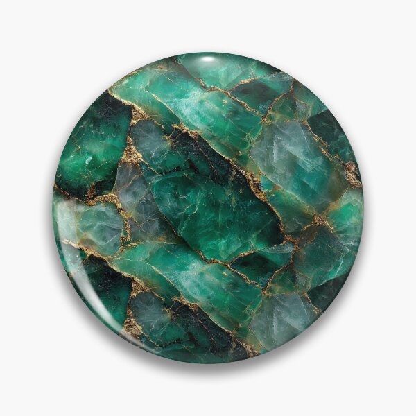 Item preview, raw emerald natural green gemstone with gold glimmer designed and sold by EarthenEmbers.