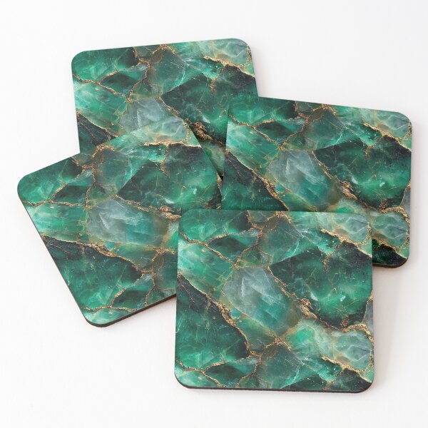 Item preview, raw emerald natural green gemstone with gold glimmer designed and sold by EarthenEmbers.