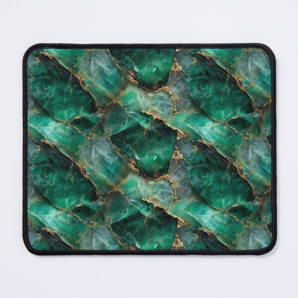 Item preview, raw emerald natural green gemstone with gold glimmer designed and sold by EarthenEmbers.