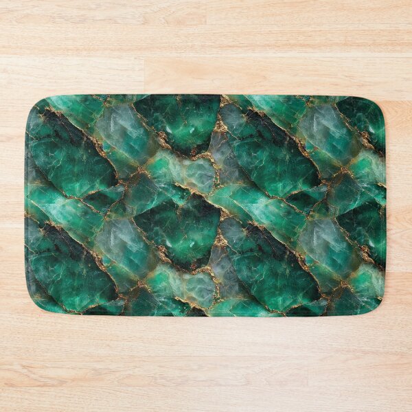 Item preview, raw emerald natural green gemstone with gold glimmer designed and sold by EarthenEmbers.
