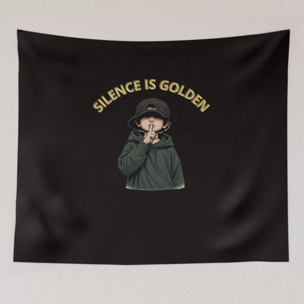 Item preview, Silence Is Golden - Bold Statement Tee designed and sold by zbigniewcz.