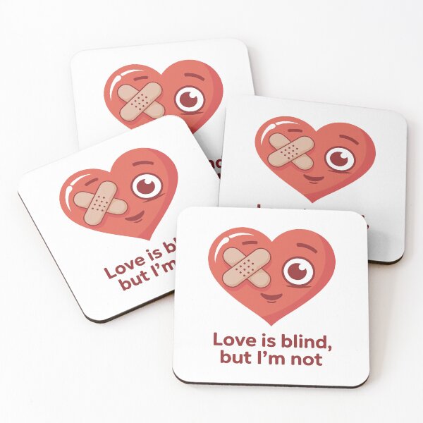 Item preview, Love Is Blind, But I’m Not Funny Heart Illustration Gift designed and sold by Slaw-Creation.