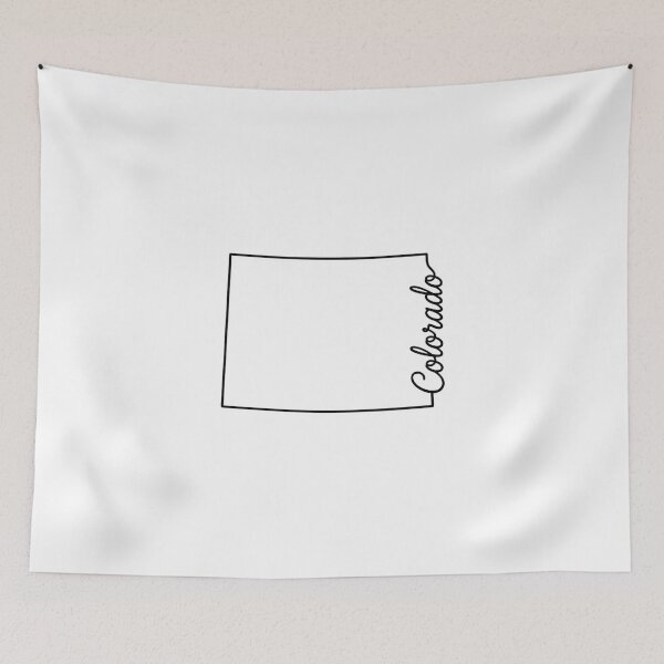 Item preview, Colorado State Outline – Minimal Script Typography Line Art designed and sold by Paper Drip.