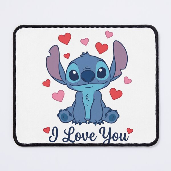 Item preview, I love you, cute stitch with love hearts designed and sold by nicnacc.