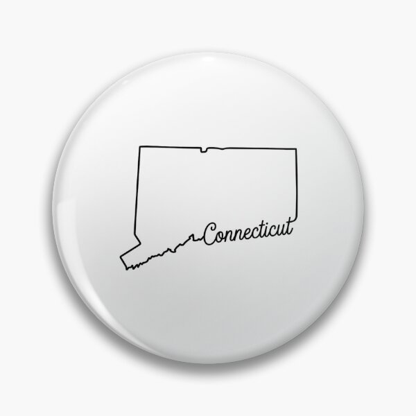 Item preview, Connecticut State Outline – Minimal Script Typography Line Art designed and sold by Paper Drip.