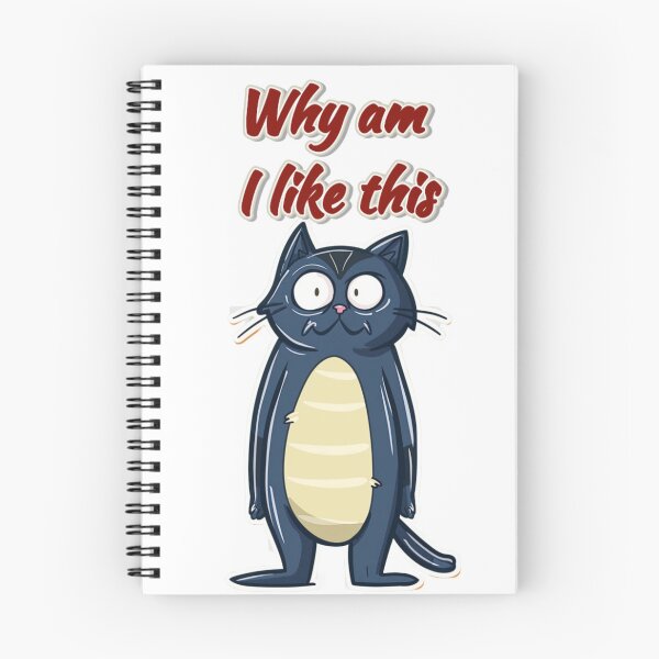 Item preview, Why Am I Like This Cat Meme – Funny Awkward Cartoon Cat designed and sold by MiraLumeStudio.
