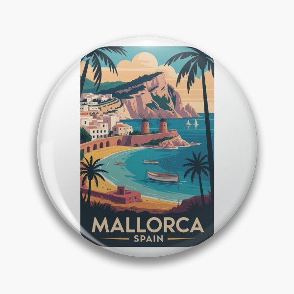 Item preview, A Vintage Travel Illustration of Mallorca Spain designed and sold by TulipaGraphics.