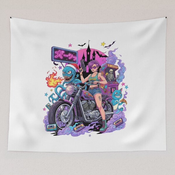 Item preview, Retro Arcade Biker Nightmare designed and sold by Ryanix.
